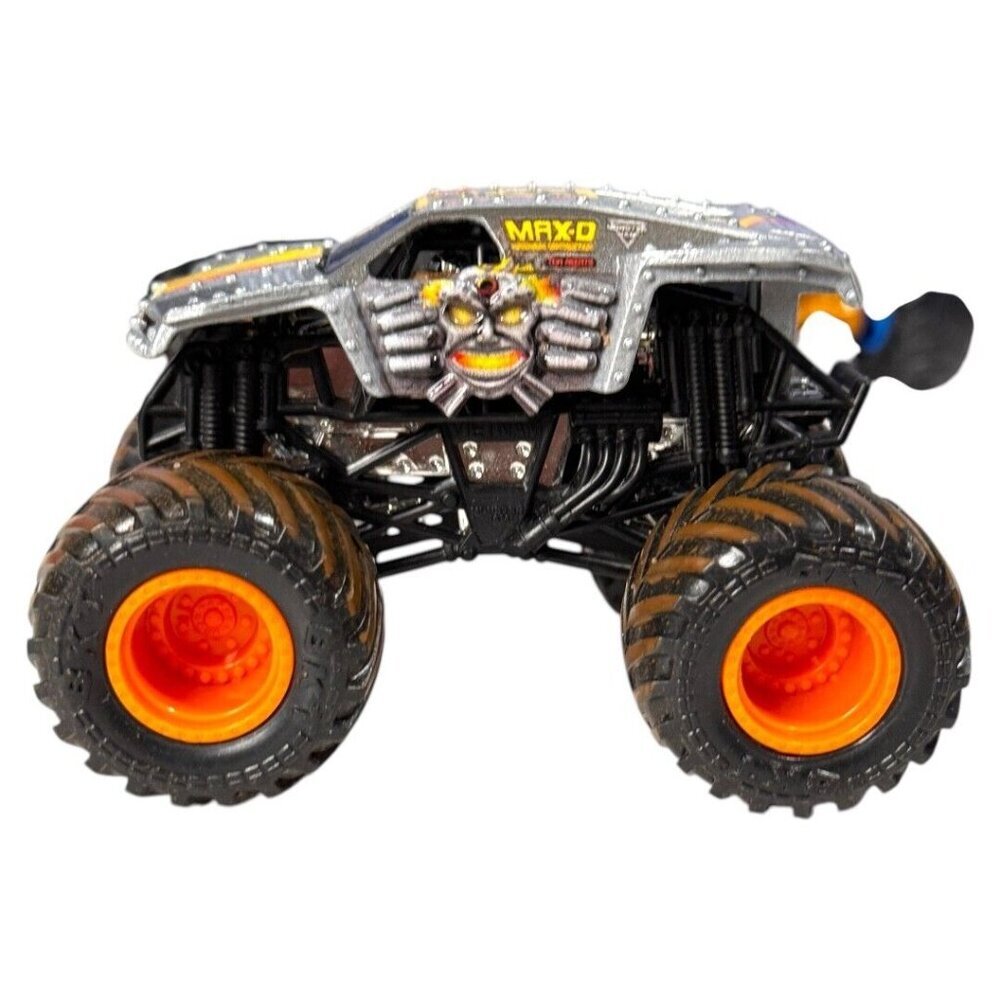 Max D Monster Jam Monster truck toy silver collection 1:64 Grey Orange